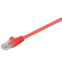 Cat5e Network cable, U/UTP 2xRJ45 plug unshielded red 0.5m