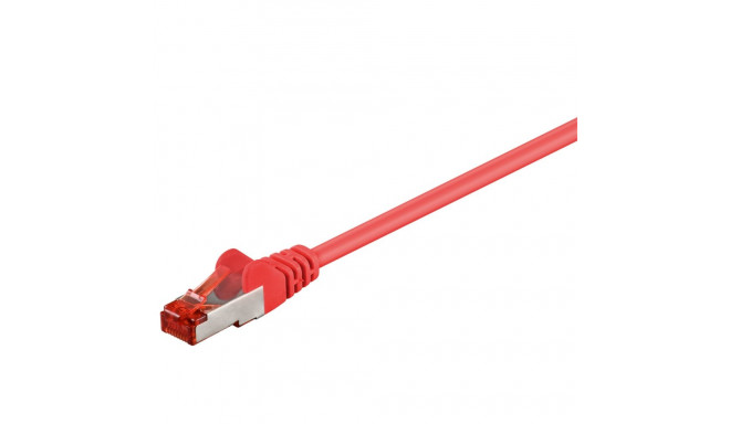 Võrgukaabel Cat6 S/FTP 1.0m, punane, PiMF, LSZH, CU