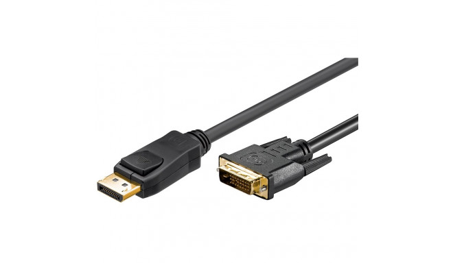 DisplayPort - DVI-D Dual Link kaabel 2.0m (sign suund DP > DVI)