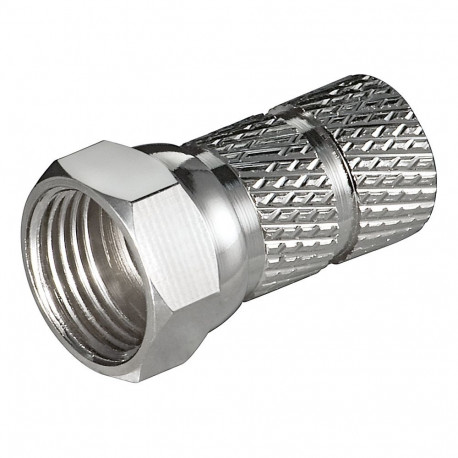 F-plug, length 20mm, for 6.5mm cable