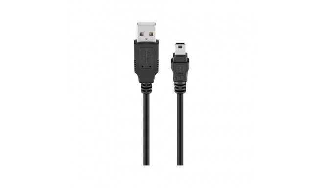USB 2.0 mini-B 5-pin, 3.0m, black