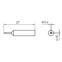 XNT 1SC SOLDERING TIP 0.4X0.15MM