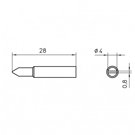 Kolviots XNT D WXP65 lapik 4,0x0,8mm