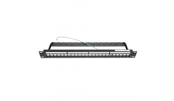 RJ45 Patch Panel, SL Series, 24-port, black, unloaded