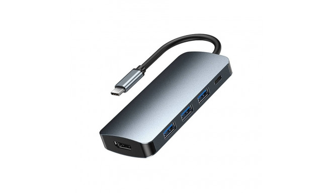 Remax Retor RU-U5 5-in-1 docking station (grey) 6954851226024