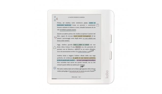 Rakuten Kobo Libra Colour e-raamatulugeja puuteekraan 32 GB Wi-Fi valge
