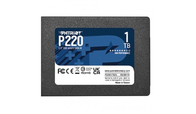 SSD 1TB P220 550/500 MB/s SATA 3 2.5 inches