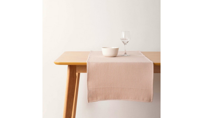 Table Runner Belum Waffle Light Pink 45 x 140 cm