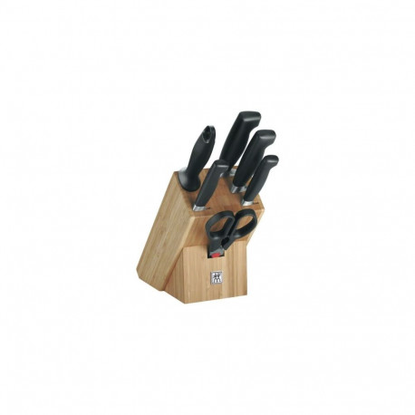 Set of Kitchen Knives and Stand Zwilling 35068-002-0 Black Steel Bamboo Stainless steel Plastic 7 Pi