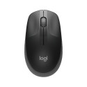 Logitech M190 Full-Size Wireless Mouse, RF Wireless, 1000 DPI, Mid Grey