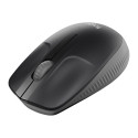 Logitech M190 Full-Size Wireless Mouse, RF Wireless, 1000 DPI, Mid Grey