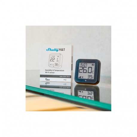 Shelly H&T Gen3 hygrometer and thermometer, black