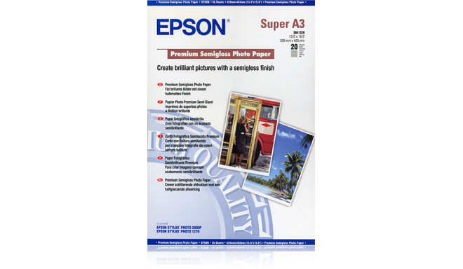 Epson A3+ Premium Semigloss photo paper