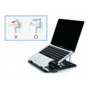 Conceptronic THANA ERGO S, Laptop Cooling Stand Notebook stand Grey 39.6 cm (15.6&quot;)