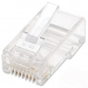 Intellinet RJ45 Modular Plugs, Cat6, UTP, 2-prong, for stranded wire, 15 µ gold plated contacts, 100