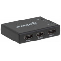 Manhattan HDMI Splitter 4-Port (Compact), 4K@30Hz, Displays output from x1 HDMI source to x4 HD disp