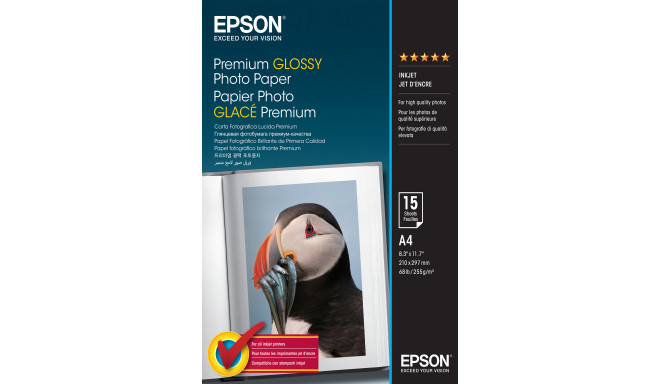 Epson Premium Glossy Photo Paper - A4 - 15 Sheets