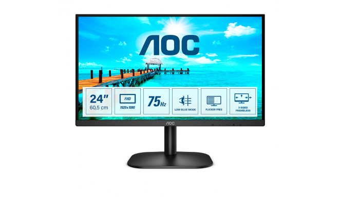 AOC B2 24B2XDM computer monitor 60.5 cm (23.8&quot;) 1920 x 1080 pixels Full HD LCD Black