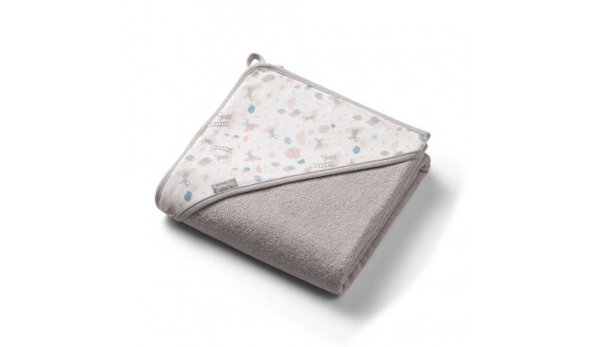 Babyono terry hooded towel 100x100cm grey 1552/03