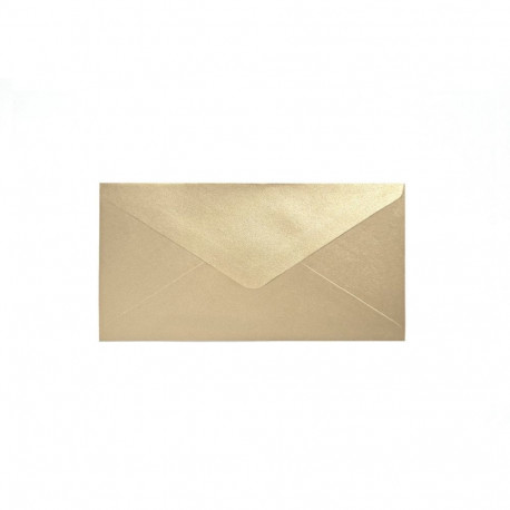 Metallik ümbrik Pearl Gold 80x160mm - 10tk