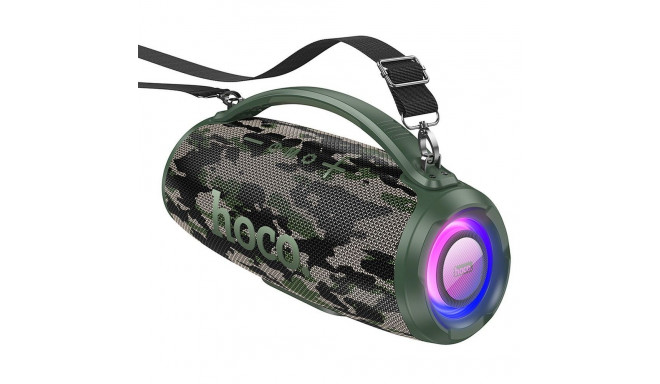 Wireless speaker LED 2 x 20W 4h Hoco HA4 camouflage green
