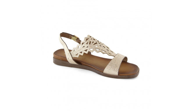 Sergio Leone W SK445 gold openwork flat sandals (38)