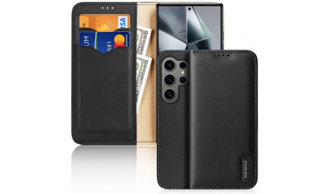 Dux Ducis Hivo case with flap and RFID blocking for Samsung S24 Galaxy Ultra - black