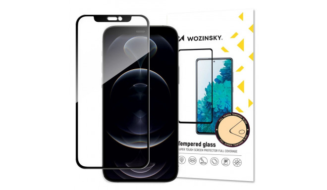 Wozinsky super-strong Full Glue full screen tempered glass with Case Friendly frame iPhone 14 / 13 P