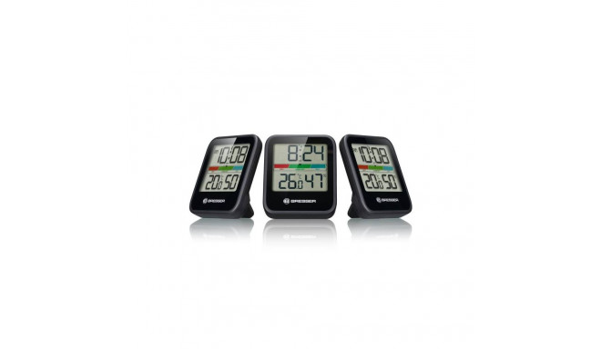 BRESSER Climate Monitor Thermometer/Hygrometer DCF Three-piece Set black