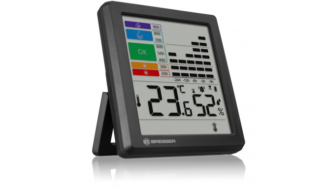 BRESSERi termohügromeeter hallituse hoiatusega