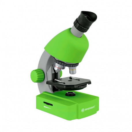 Microscope, Bresser Junior 40x-640x , Green with experiment kit, with phone adaptor