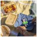 Picnic set with fork, spoon and Knife Nr.8 Stainless steel Opinel