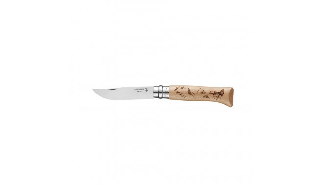 Knife Opinel N°08 Stainless Steel Engraving Biking