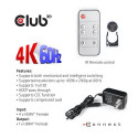 CLUB3D HDMI™ 2.0 UHD 4K60Hz SwitchBox 4 ports and included IR Remote control