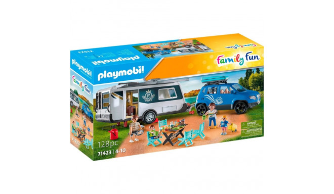 PLAYMOBIL 71423 Family Fun Caravan with Car, construction toy