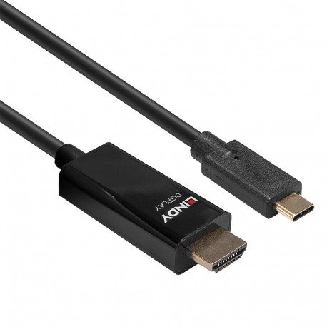 USB-adapterkaabel USB-C pistik > HDMI pistik 10m 4K 60Hz + HDR, must