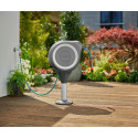 GARDENA patio hose box RollUp M, 20 meters, hose reel (grey/white, incl. cleaning syringe)