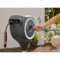 GARDENA RollUp S patio hose box, 15 meters, hose reel (grey/white, including cleaning syringe)