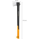 Fiskars X-series X32 splitting ax with L-blade, ax/hatchet (black/orange)