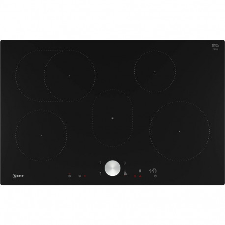 Neff T58PTF1L0 N 90, self-sufficient hob (black/stainless steel, 80 cm)