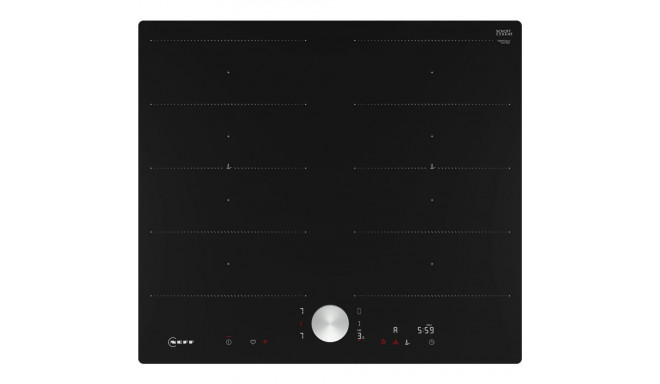 Neff T66PTX4L0 N 90, self-sufficient hob (black/stainless steel, 60 cm)