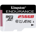 Kingston High Endurance 256GB microSDXC Memory Card (White/Black, UHS-I U1, Class 10, A1)