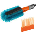 GARDENA Cleansystem bicycle brush set, washing brush (grey/turquoise, incl. 10 soap sticks)