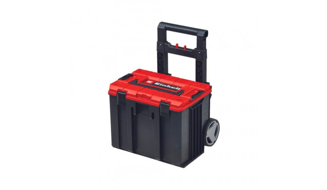 Systemkoffer E-Case L (schwarz/dunkelrot, mit Räder)