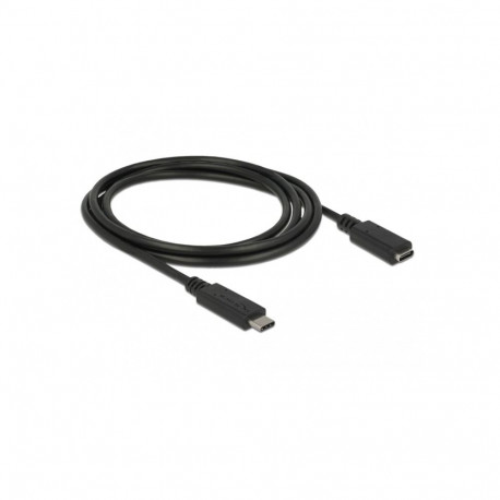 DeLOCK USB 3.2 Gen 1 extension cable, USB-C male > USB-C female (black, 1.5 meters, SuperSpeed)