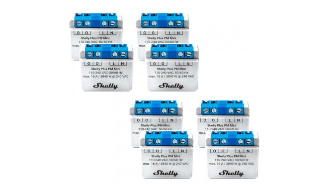 Shelly Plus 1 PM Mini Gen3 Economy Pack, Relay (Red, Pack of 8)