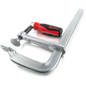 BESSEY original all-steel screw clamp GZ40-12KG (silver/red, 400/120, with folding handle)