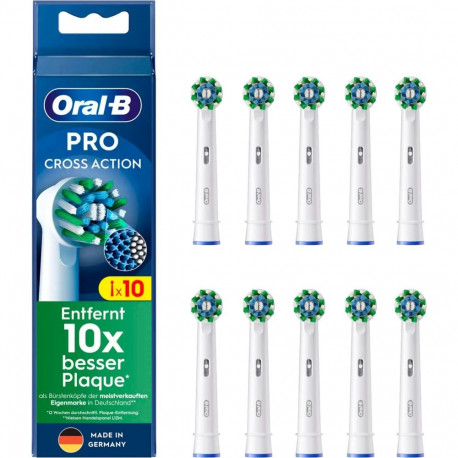 Oral-B Pro Cross Action Aufsteckbürsten 10er-Pack (weiß)