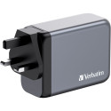 Verbatim GaN charger 200W, 1x USB-A, 3x USB-C (grey, PD 3.0, QC 3.0)