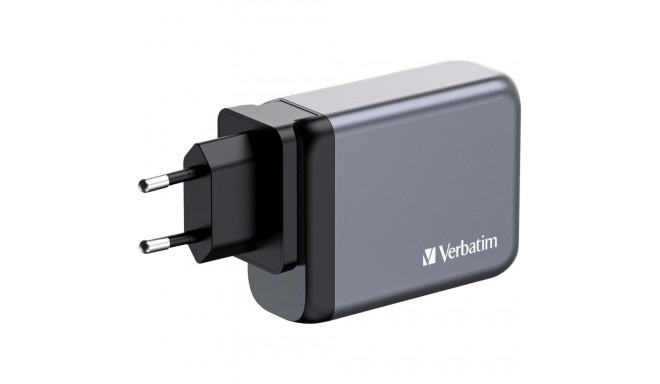 Verbatim GaN charger 100W, 1x USB-A, 3x USB-C (grey, PD 3.0, QC 3.0)